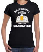 Studenten carnaval shirt zwart university of utrecht afgestudeerd dames