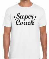 Super coach fun t-shirt wit heren bedankt cadeau een coach