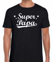 Super papa fun t-shirt zwart heren