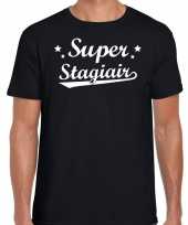 Super stagiair fun t-shirt zwart heren bedankt cadeau een stagiair
