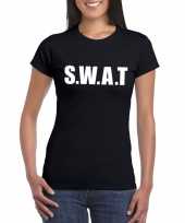 Swat carnaval t-shirt zwart dames