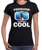 T shirt penguins are serious cool zwart dames pinguins pinguin shirt