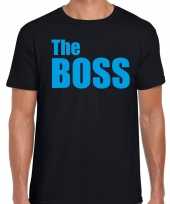 The boss fun t-shirt zwart blauwe tekst heren