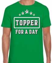 Topper for a day feest-shirt topper groen heren