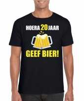 Verjaardag shirt 20 jaar geef bier heren