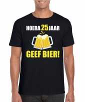 Verjaardag shirt 25 jaar geef bier heren