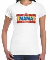 Vintage super mama kado shirt kleding wit dames