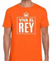 Viva el rey spaanstalig shirt oranje heren