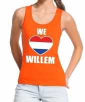 We love willem topje shirt oranje dames