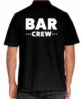 Zwart bar crew polo t-shirt heren