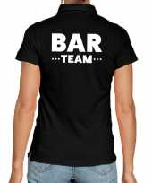 Zwart bar team polo shirt dames