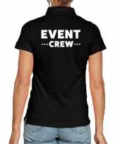 Zwart event crew polo shirt dames
