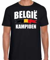 Zwart fan shirt kleding belgie kampioen ek wk heren