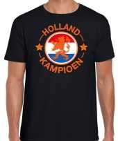 Zwart fan shirt kleding holland kampioen leeuw ek wk heren