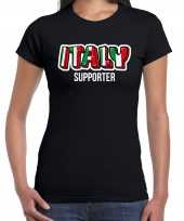 Zwart fan shirt kleding italy supporter ek wk dames
