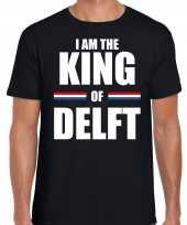Zwart i am the king of delft t-shirt koningsdag shirt heren