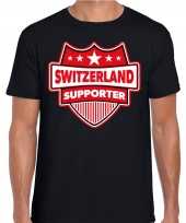 Zwitserland switzerland supporter t-shirt zwart heren
