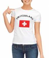 Zwitserse vlag t-shirt dames